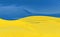 Wavy pattern with Ukraine national flag, painting striped flag of Ukraine. Symbol, poster, banner of the national flag. Style