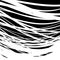 Wavy pattern, white curving stripes overlapping, creating black and white pattern