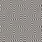 Wavy Ripple Lines. Vector Seamless Black and White Pattern.