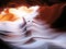 Wavy rock surface in Antelope Canyon