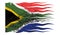 Wavy South Africa Flag Grunged