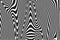 Wavy stripes pattern background of twisted curved black and white abstract ripple lines background. Vector modern trendy 3D curves