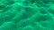 Wavy surface with ripples and grains, seamless loop. Animation. 3D vibrant pixel texture of green color, futuristic and