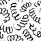 Wavy and swirled brush strokes seamless pattern.