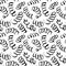 Wavy and swirled brush strokes seamless pattern.