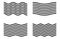 Wavy and zig-zag lines. Waving lines element set