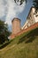 Wawel castle on the hill. Bottom view, Poland