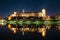 Wawel Castle in Krakow seen from the Vistula boulevards. Krakow is the most famous landmark