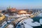 Wawel Cathedral and castle in winter. Krakow, Poland
