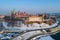 Wawel Cathedral and castle in winter. Krakow, Poland