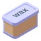 Wax box icon isometric vector. Aromatic candle