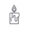 Wax candle black icon concept. Wax candle flat vector symbol, sign, illustration.