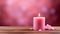 wax candle pink