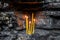 Wax church candles in rock niches. Holy place