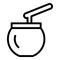 Wax jar icon outline vector. Aromatic depilation