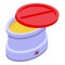 Wax pot icon isometric vector. Aromatic decoration