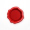 Wax seal red. Shiny Red Sealing wax realistic.