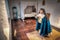 Wax statue of a nun in her quarters. Cuenca, Ecuador.