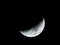 Waxing Crescent Moon Phase in early spring