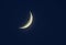 Waxing crescent silver moon crest stars heaven heavens sky night skies planets planet solar system galaxy craters satellite waning
