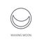 Waxing moon icon. Trendy Waxing moon logo concept on white backg