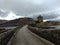 Way leading to Eilean Donan Castle in Scotland