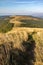 Way through mountain grassy ridge