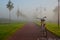 The way in to the fog. Morning bike ride.