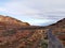 On the way to Tongariro Alpine Crossing New zealand. Volcanic scenery