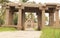 Way to Ugra Narsimha or Lakshmi Narsimha temple at Hampi. The man-lion avatar of Lord Vishnu - seated in a yoga position