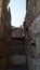 Way up to the octagonal guard tower of Antipatris Fort Binar Bashi, in Tel Afek National Park, Israel