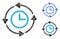 Wayback clock Composition Icon of Circle Dots