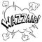 Wazzaap word coloring vector illustration