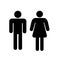 Wc symbols, restroom men and women signs vector.