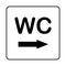 WC Toilet door plate icon. Simple bathroom plate