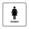 WC Toilet door plate icon. Simple bathroom plate