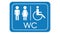 WC, toilet vector icon.