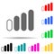 weak signal scale multi color style icon. Simple thin line, outline vector of web icons for ui and ux, website or mobile
