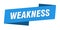 weakness banner template. ribbon label sign. sticker
