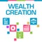 Wealth Creation Colorful Squares Symbols