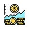 wealth growth financial advisor color icon vector illustration