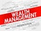 Wealth Management word cloud collage