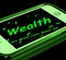 Wealth On Smartphone Shows Financial Treasures