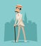 Wealthy Cartoon Victorian Gentleman Businessman Character Icon