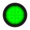 Weapon night sight, sniper rifle optical scope. Hunting gun viewfinder with crosshair. Aim, shooting mark symbol