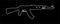Weapon rifle ak 47 silhouette