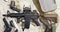 Weapons and military equipment for army, Assault rifle gun M4A1