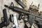 Weapons and military equipment for army, Assault rifle gun M4A1