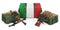 Weapons, military supplies in Italy, concept. 3D rendering