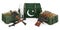 Weapons, military supplies in Pakistan, concept. 3D rendering